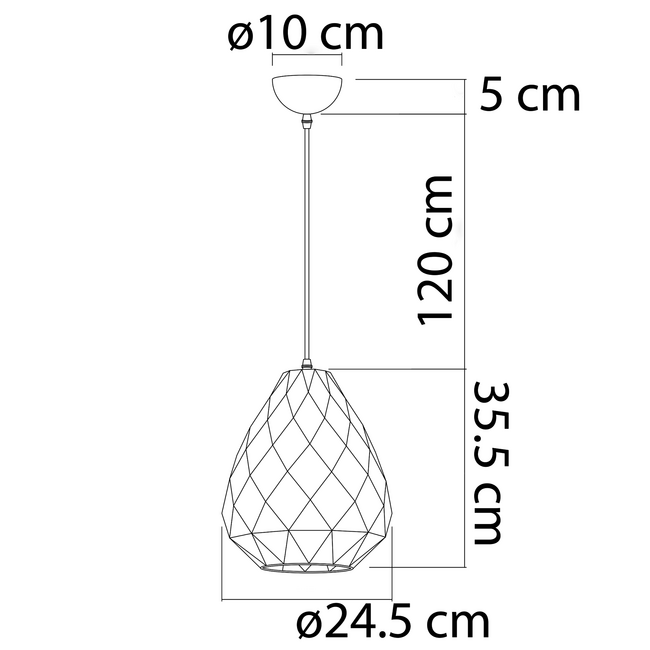 Design lampa wisząca błyszcząca czarna Decocratie – Jupiter