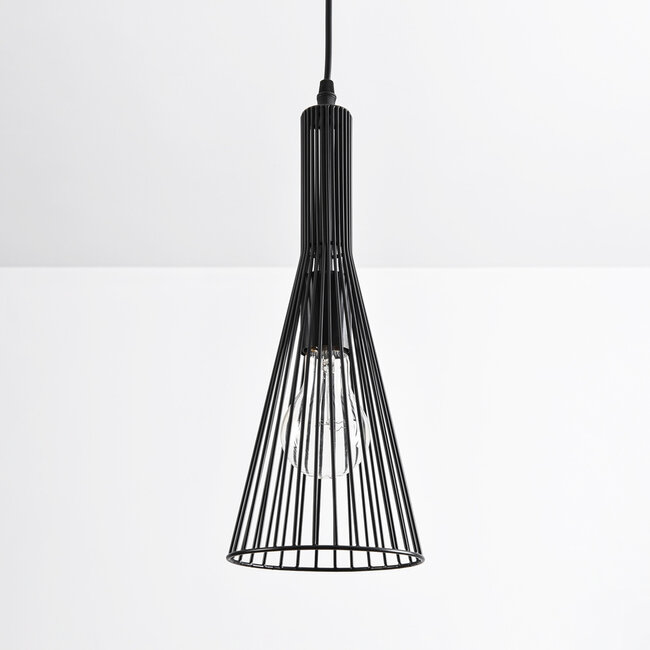 Przemysłowa lampa wisząca czarny metal – Sofia