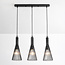 Industrialna lampa wisząca czarny metal 3 światła – Sofia