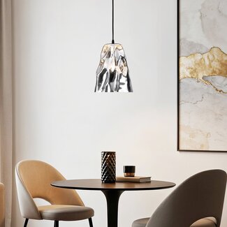 Design lampa wisząca ze szkłem chromowanym - Napoli