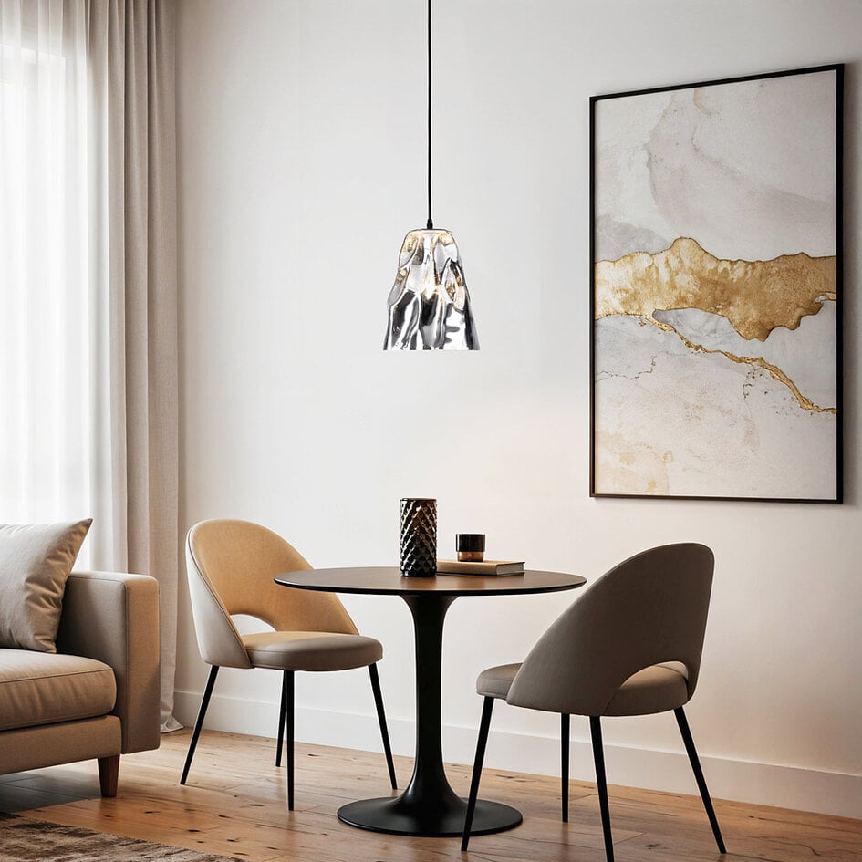 Design lampa wisząca ze szkłem chromowanym - Napoli