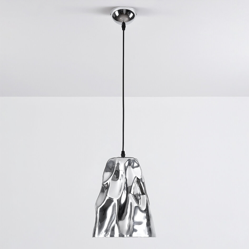 Design lampa wisząca ze szkłem chromowanym - Napoli