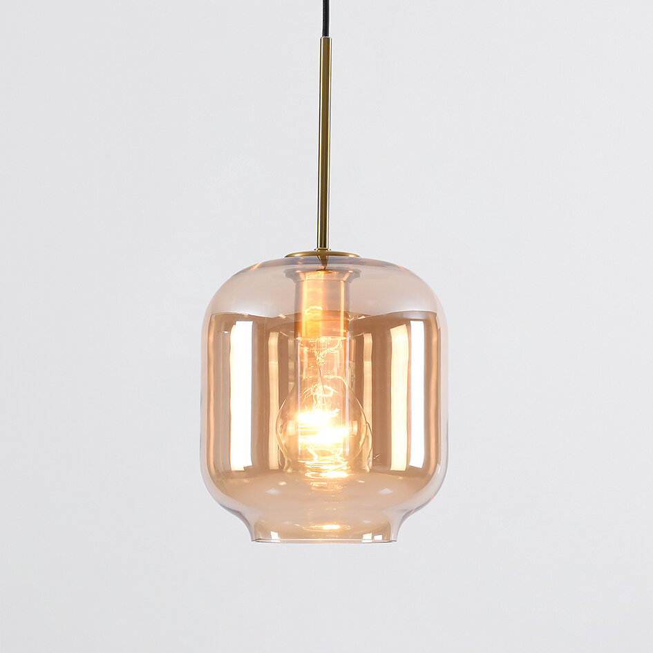 Design lampa wisząca ze szkłem bursztynowym - Venice