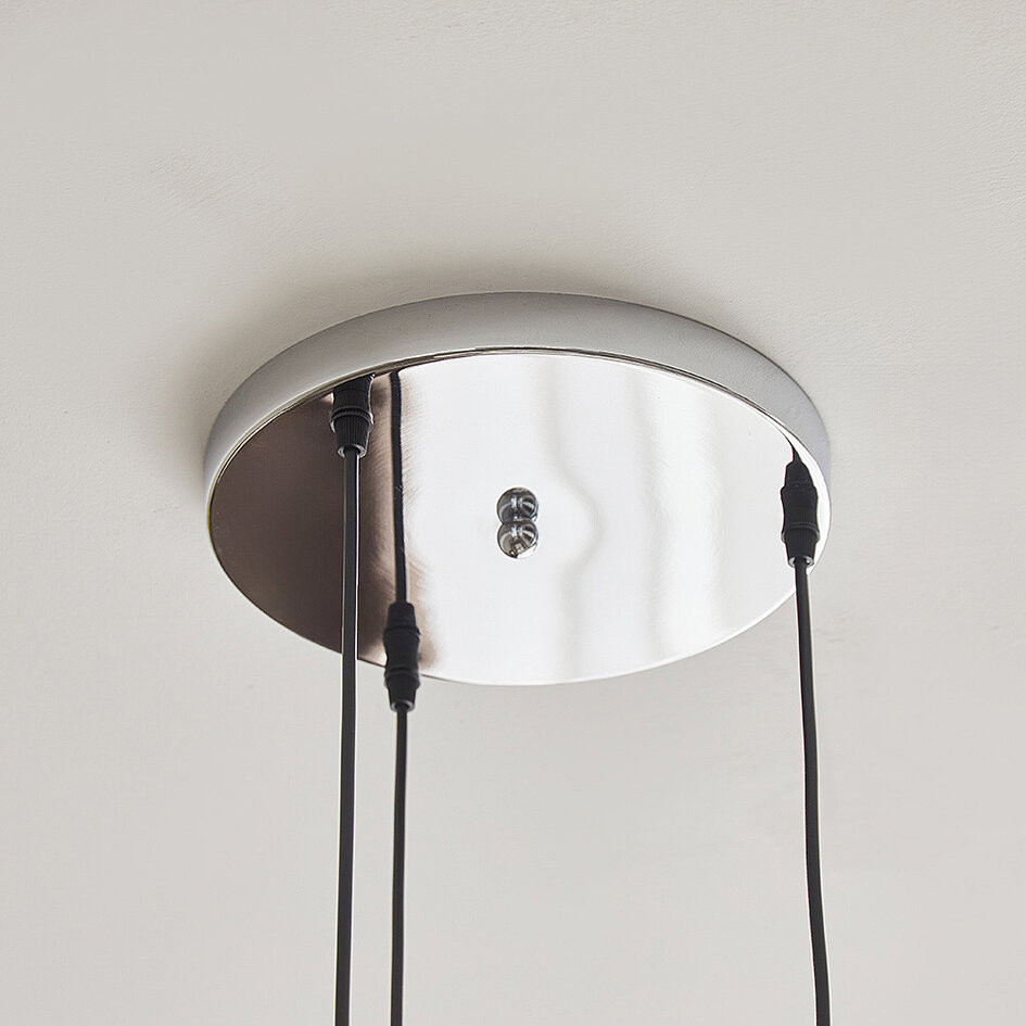 Designerska lampa wisząca chrom 3 światła – Bari