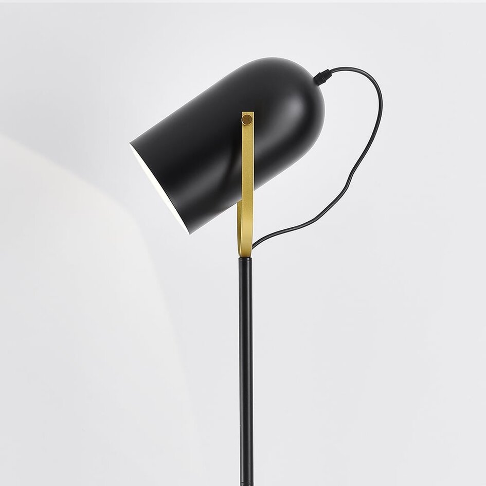Industrialna lampa podłogowa czarna - Oslo