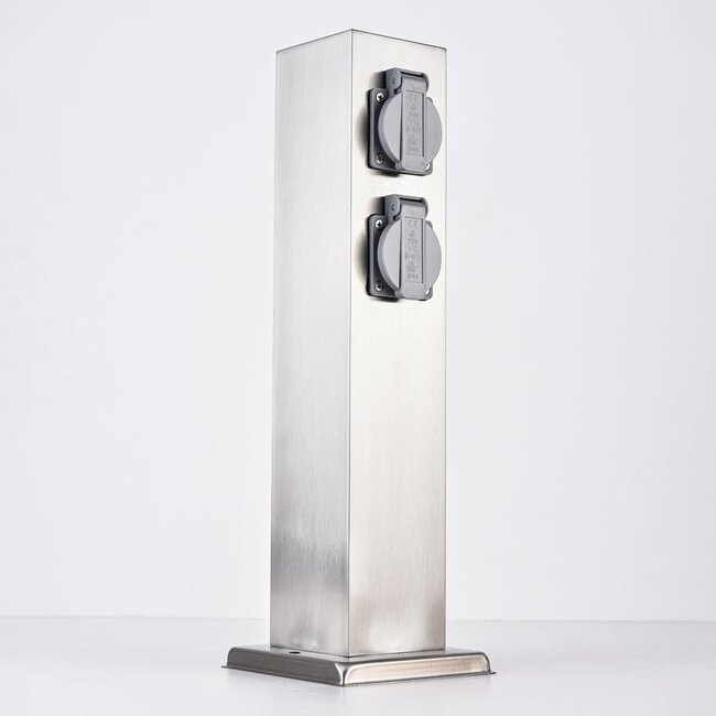 Słupek ogrodowy ze stali nierdzewnej z gniazdkiem - Fabrizio