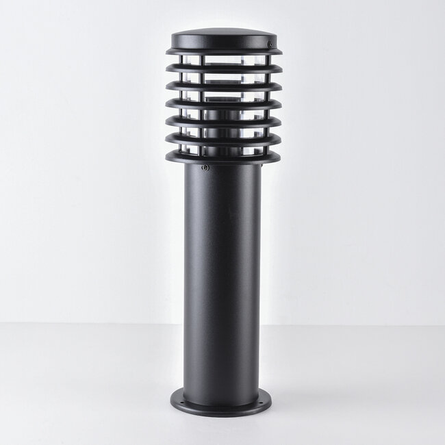 Lampa podłogowa zewnętrzna Elia ze stali nierdzewnej, czarna, 50 cm