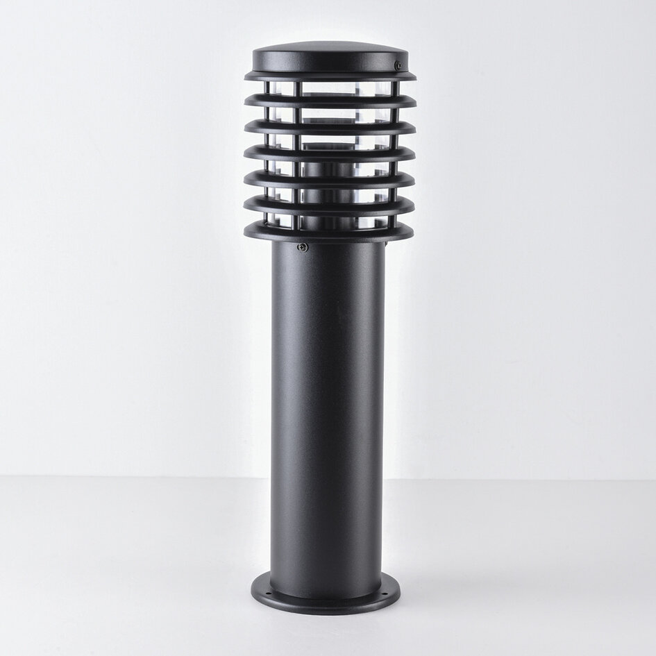 Lampa podłogowa zewnętrzna Elia ze stali nierdzewnej, czarna, 50 cm
