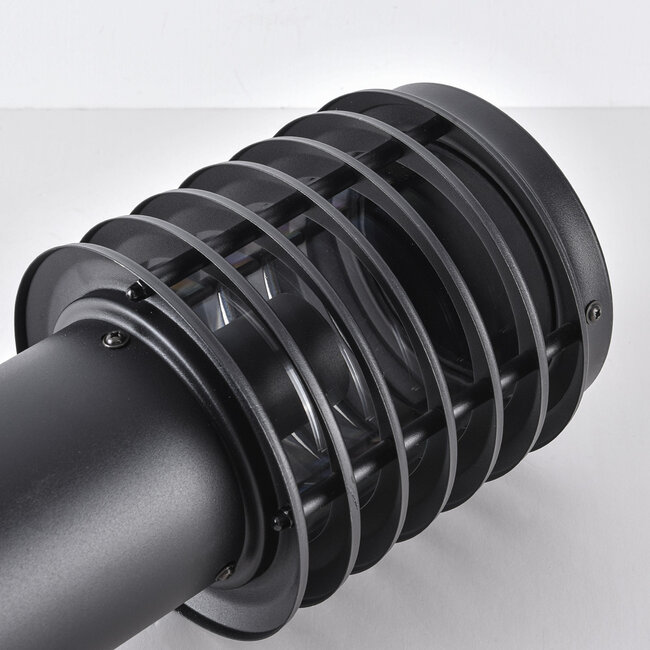 Lampa podłogowa zewnętrzna Elia ze stali nierdzewnej, czarna, 50 cm