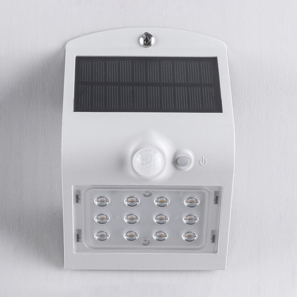 Kinkiet solarny Alien 1,5W z czujnikiem - biały