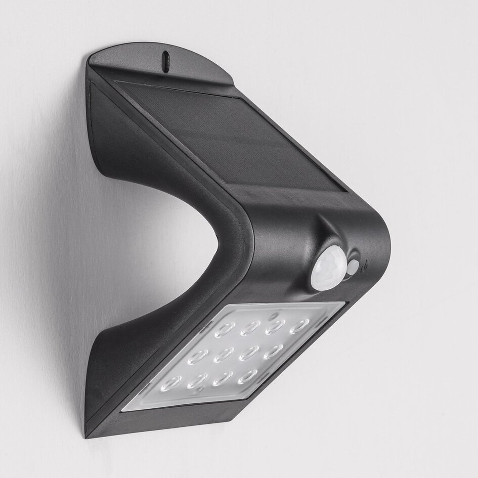 Kinkiet solarny Alien 1,5W z czujnikiem - czarny