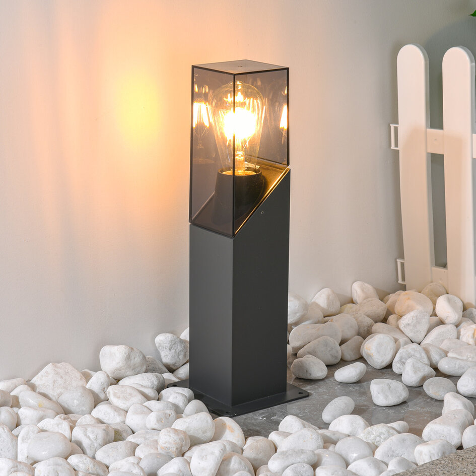 Industrialna zewnętrzna lampa stojąca Jet - antracytowa - 60 cm