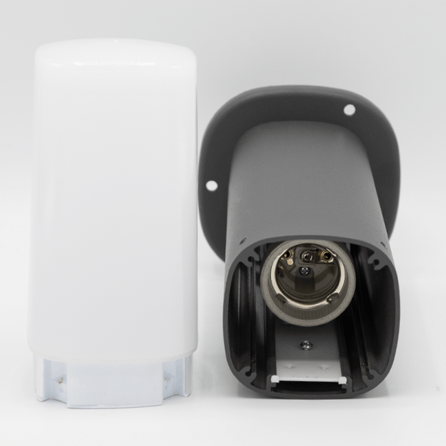 Nowoczesna antracytowa lampa podłogowa zewnętrzna Izo, 30 cm