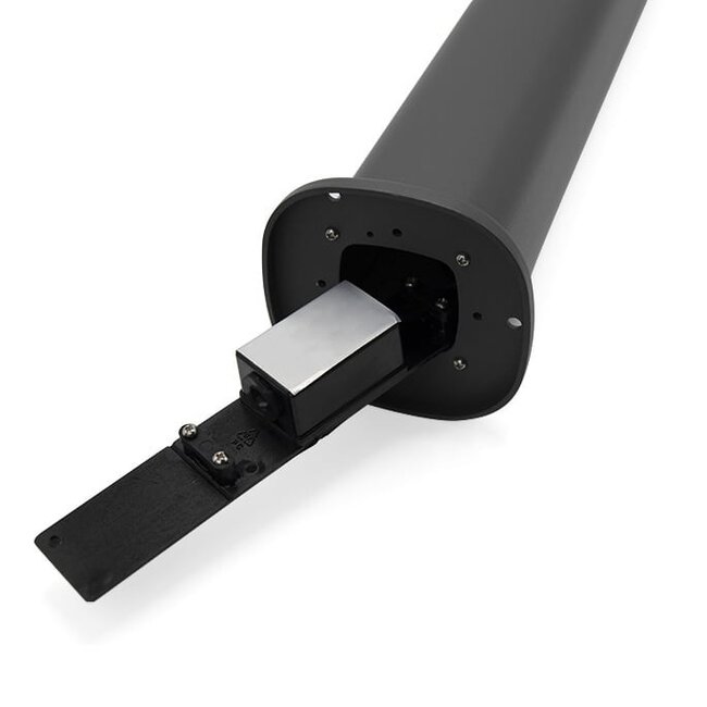 Nowoczesna antracytowa lampa stojąca zewnętrzna Izo, 50 cm