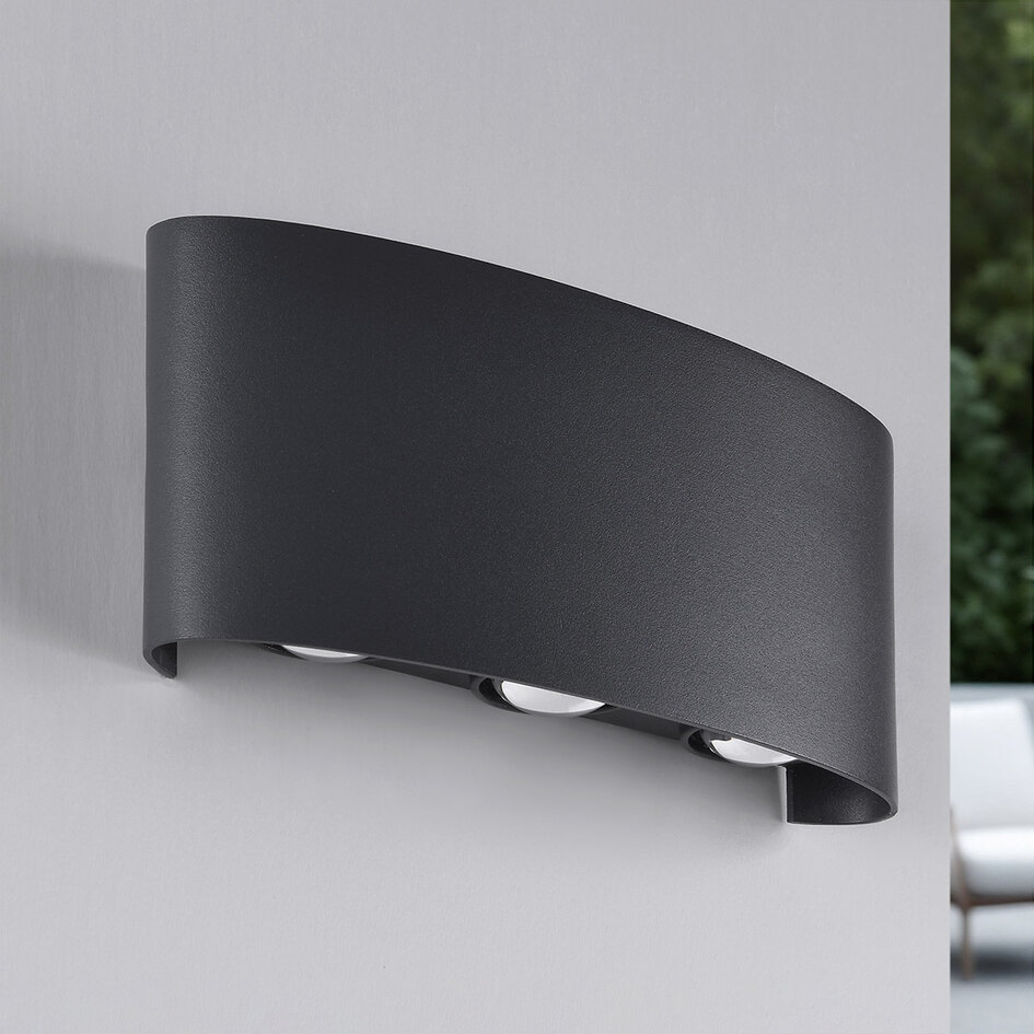 Design kinkiet zewnętrzny Sena 6 x 1W - antracytowe