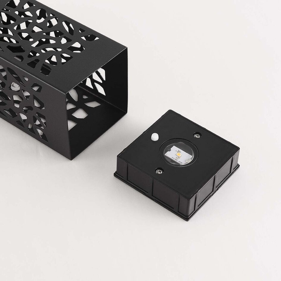 Design solarny reflektor ogrodowy czarny - Brighton
