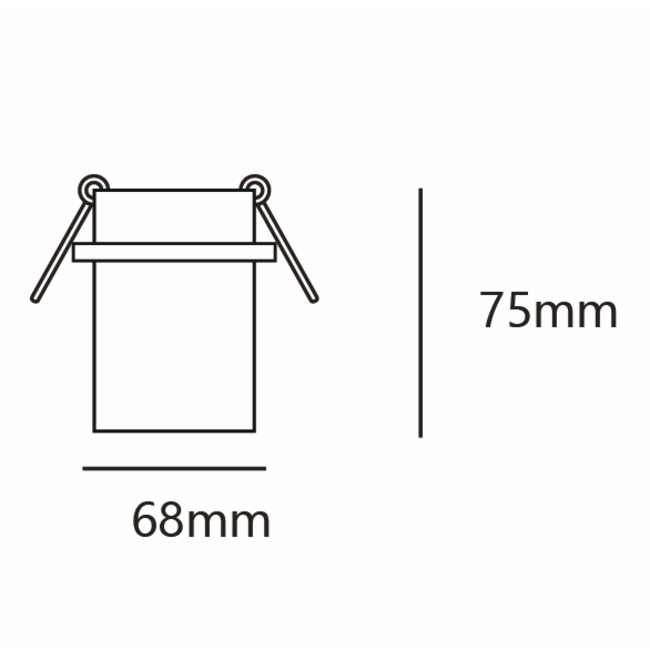 Design Reflektor wpuszczany czarny - Gina