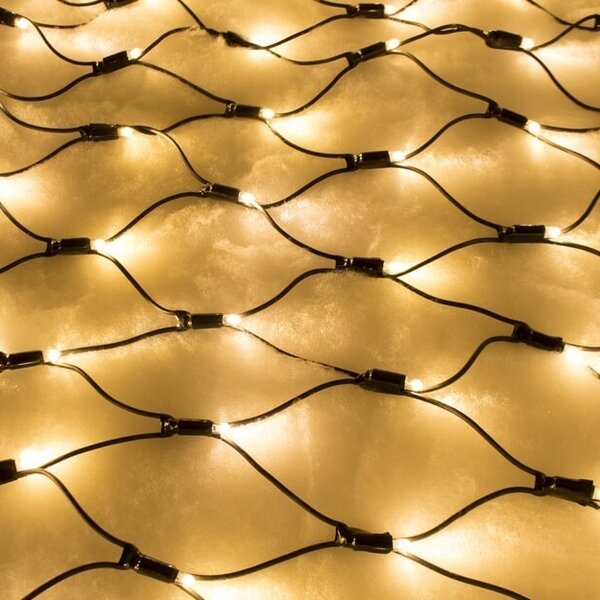 Modułowe lampki siatkowe | od 2 m² | 200 diod LED | Ciepła biel | guma