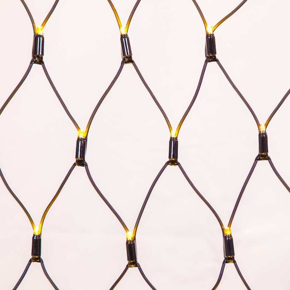 Modułowe lampki siatkowe | od 2 m² | 200 diod LED | Ciepła biel | guma