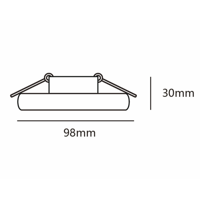 Nowoczesny okrągły reflektor wpuszczany czarny z białym - Lana