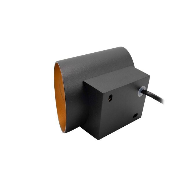 Nowoczesny kinkiet czarny ze złotym - Lee