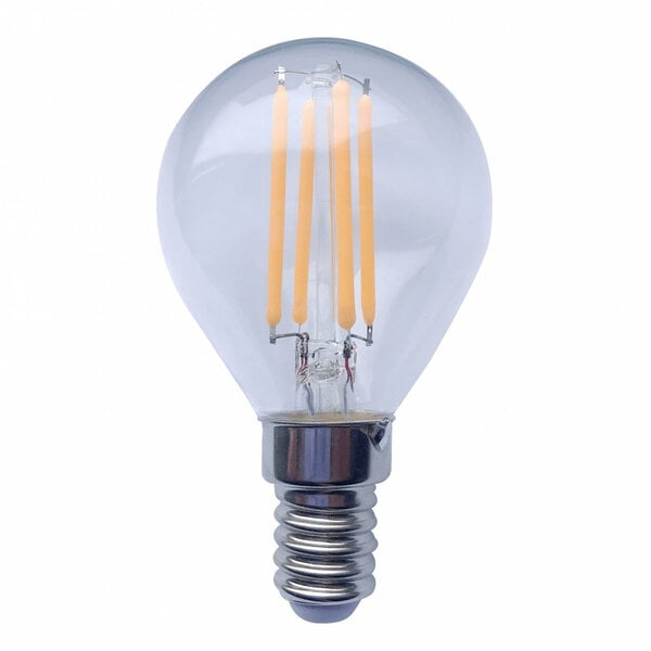 Żarówka z żarnikiem E14, przezroczyste szkło, 2100K, 1,6W Ø45 mm