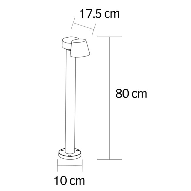 Regulowana zewnętrzna lampa podłogowa Cooper - czarna