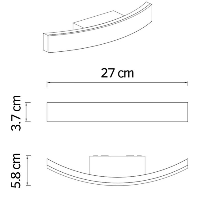 Designowa kinkiet zewnętrzny Dean – czarny