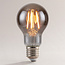 E27 ściemnialna lampa LED z żarnikiem, Ø60mm, 8,5W, przydymione szkło