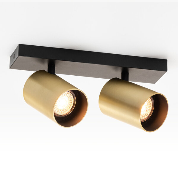 Lampa sufitowa ze złotymi reflektorami - Pia