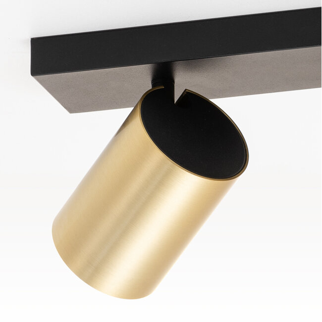 Lampa sufitowa ze złotymi reflektorami - Pia