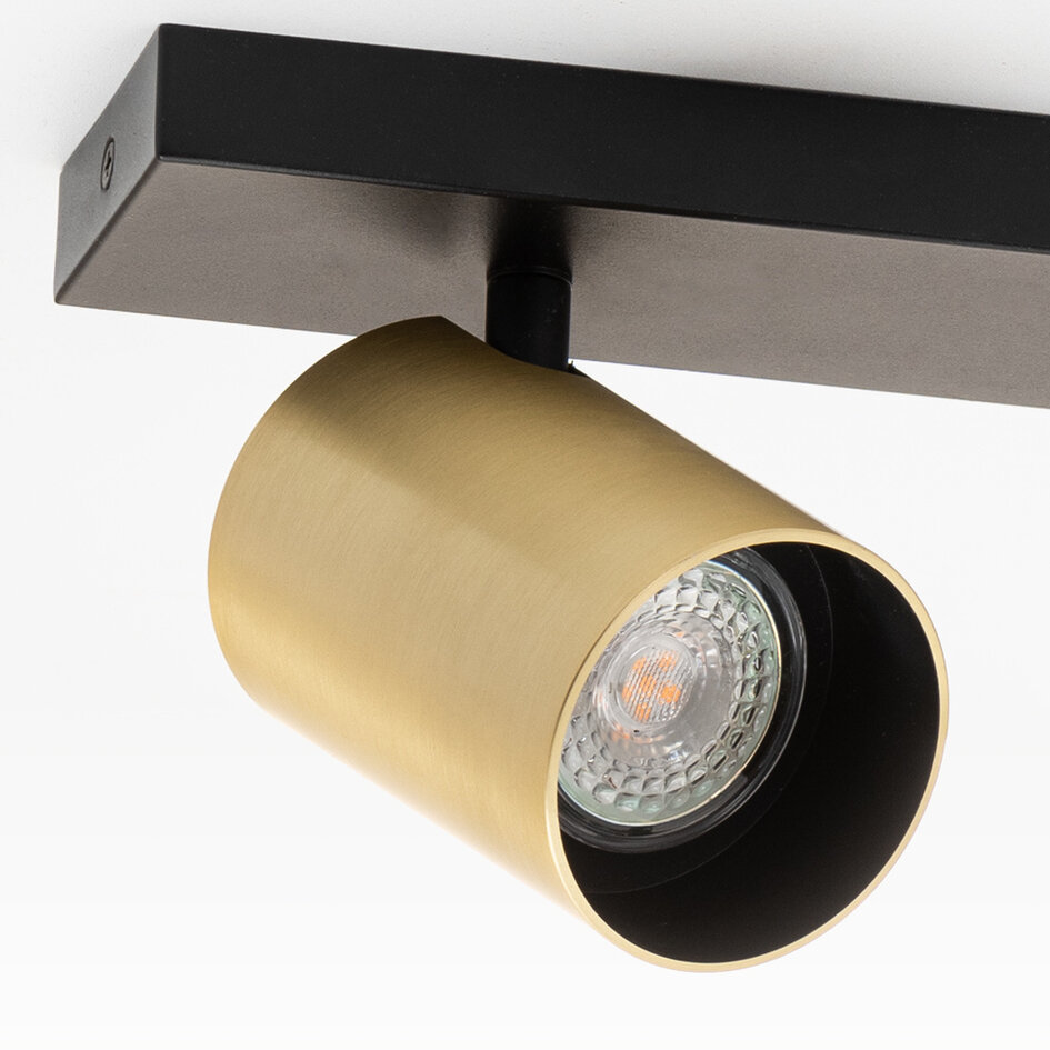 Lampa sufitowa ze złotymi reflektorami - Pia