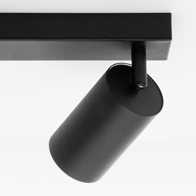 Nowoczesna lampa sufitowa czarna ze złotym - Nia