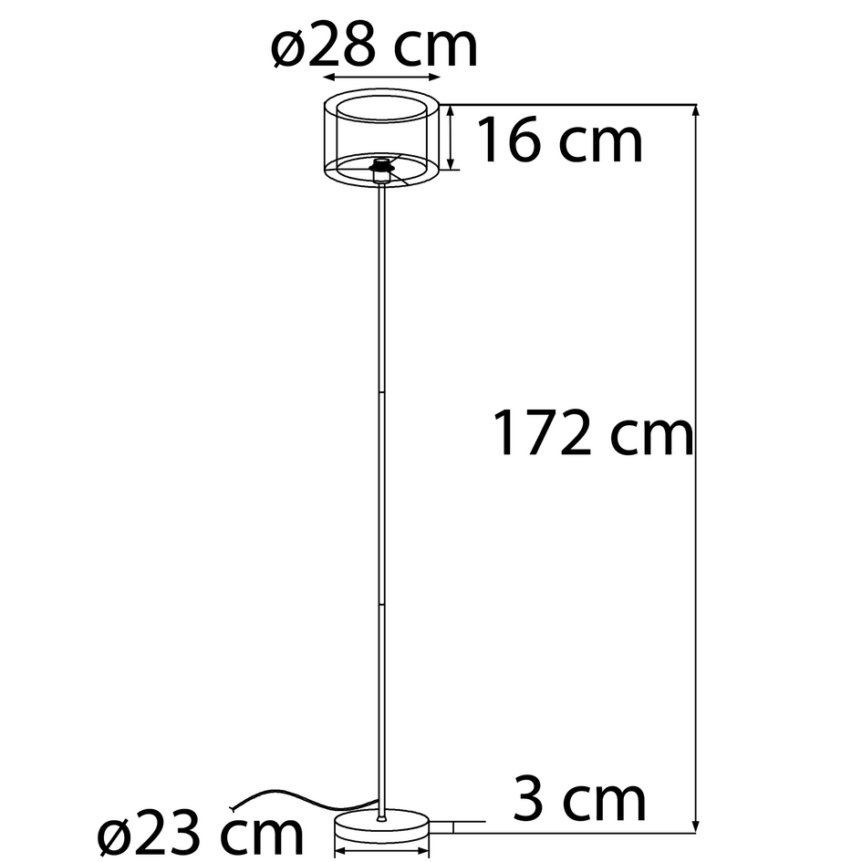 Lampa podłogowa Catalina nikiel satynowany