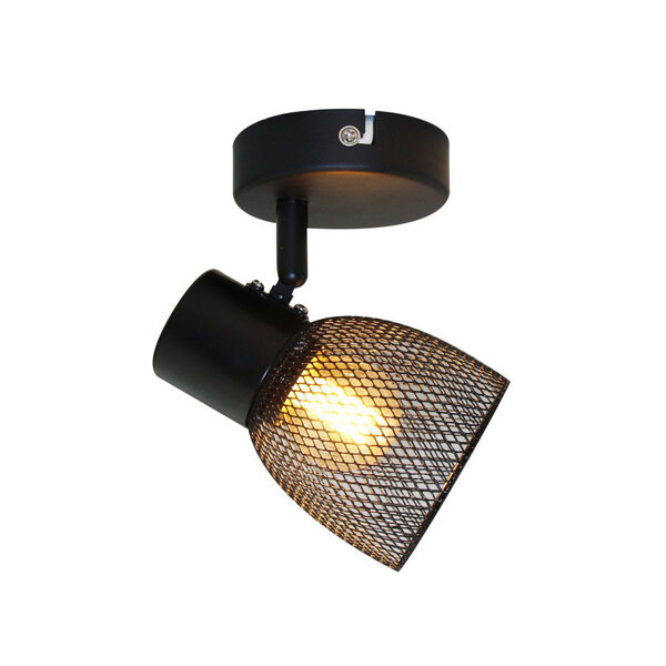 Industrialny reflektor sufitowy z gniazdkiem E14 - Meshie