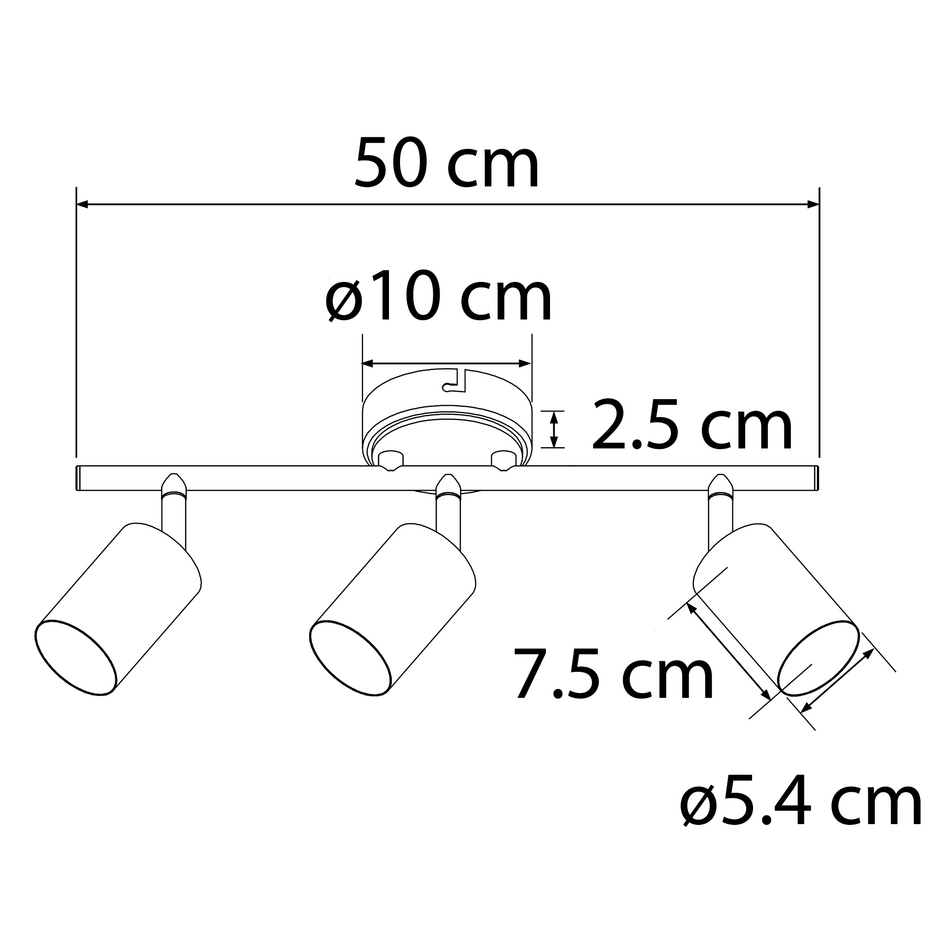 Nowoczesna lampa sufitowa 3 światła - Mitchell