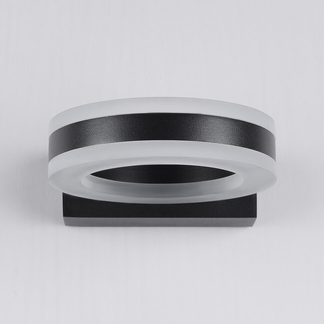 Okrągła kinkiet zewnętrzny Noor – czarne