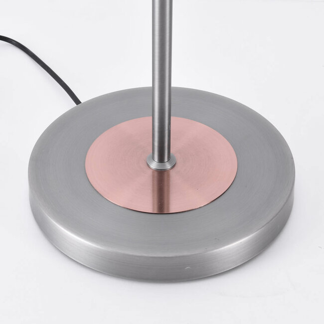 Industrialna lampa podłogowa Georgia - antyczne srebro z miedzią