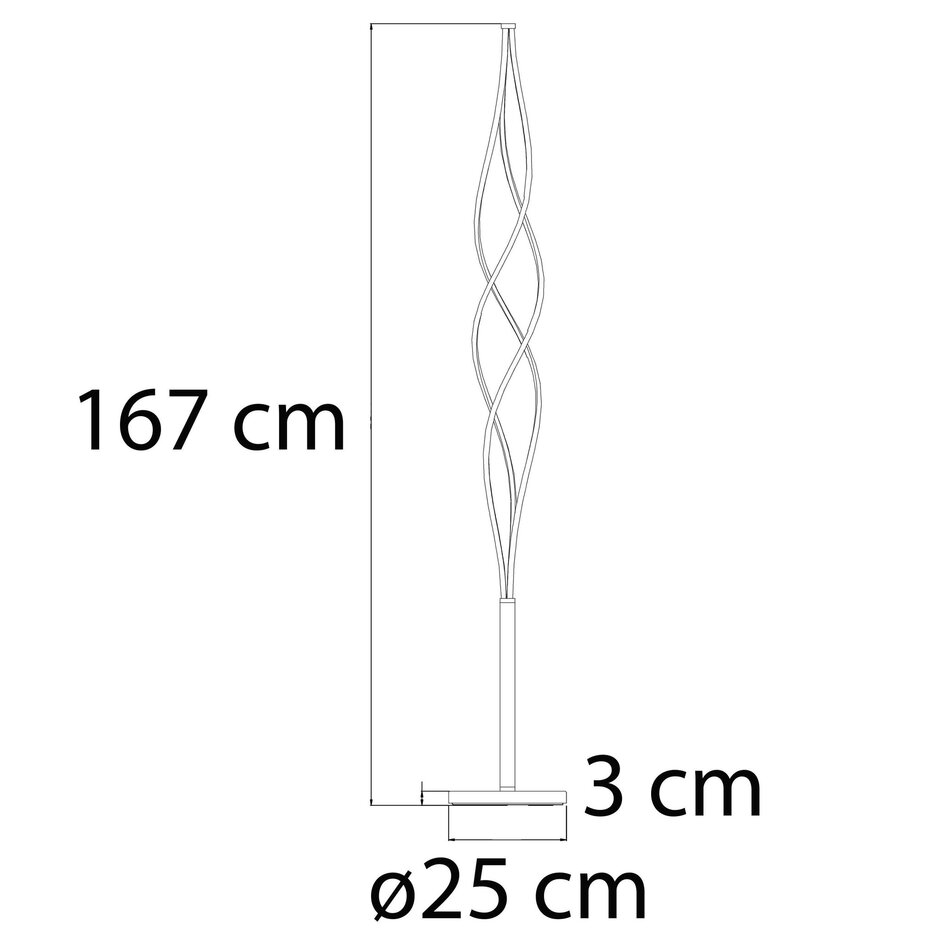 Nowoczesna lampa podłogowa z 3-stopniowo ściemnialnymi diodami LED - August
