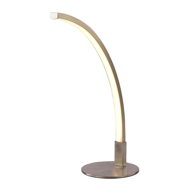 Design lampka stołowa Finn z wbudowanym źródłem LED – chromowana