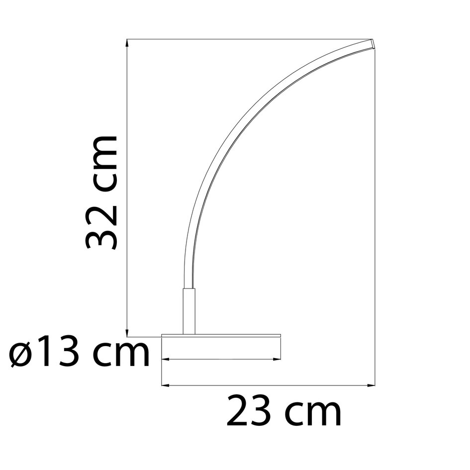 Designowa lampa stołowa Finn z wbudowanym źródłem LED – czarna