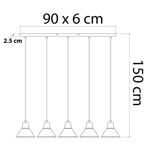 Nowoczesna lampa sufitowa Odin - 5 światła