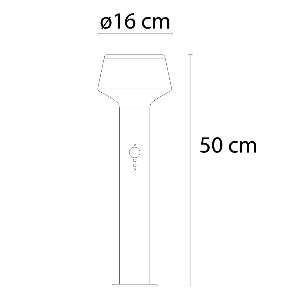 Industrialna zewnętrzna lampa podłogowa z czujnikiem - Jay