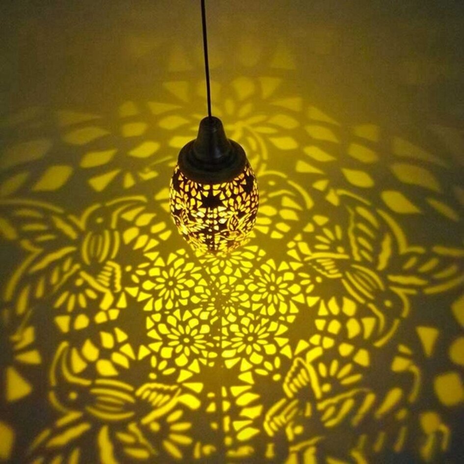Atmosferyczna lampa wisząca solarna w kolorze brązowym – Emerald