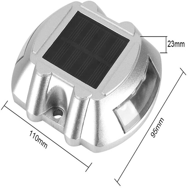 Solarne reflektory gruntowe srebrne Parker - Zestaw 2 sztuk