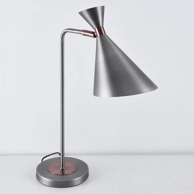 Antyczna srebrna i miedziana lampa stołowa – Arizona