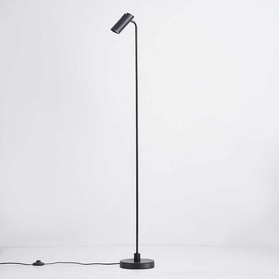Nowoczesna lampa podłogowa w czarnym matie – Warren