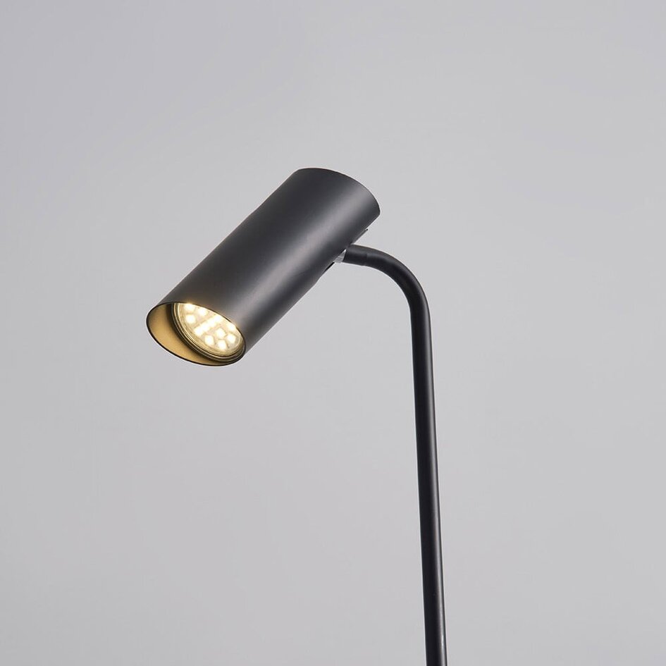 Nowoczesna lampa podłogowa w czarnym matie – Warren