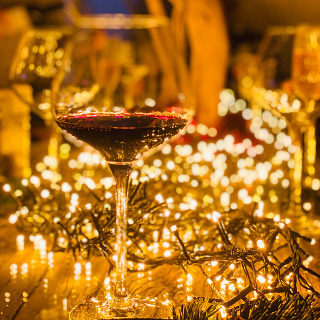 Oświetlenie świąteczne | 25 metrów z 500 lampkami | bardzo ciepła biel | PVC