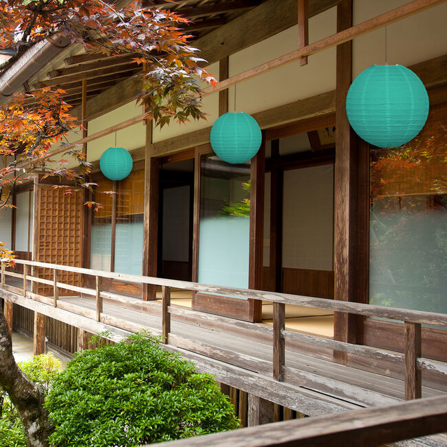 Jasnozielony nylonowy lampion zewnętrzny